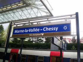 Marne-la-Vallée-Chessy is Disneyland metro stop